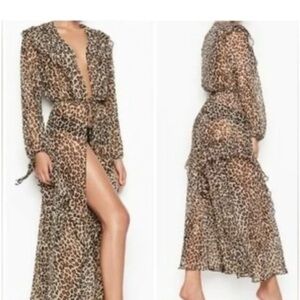 Victoria's Secret Sheer Leopard Print Robe
